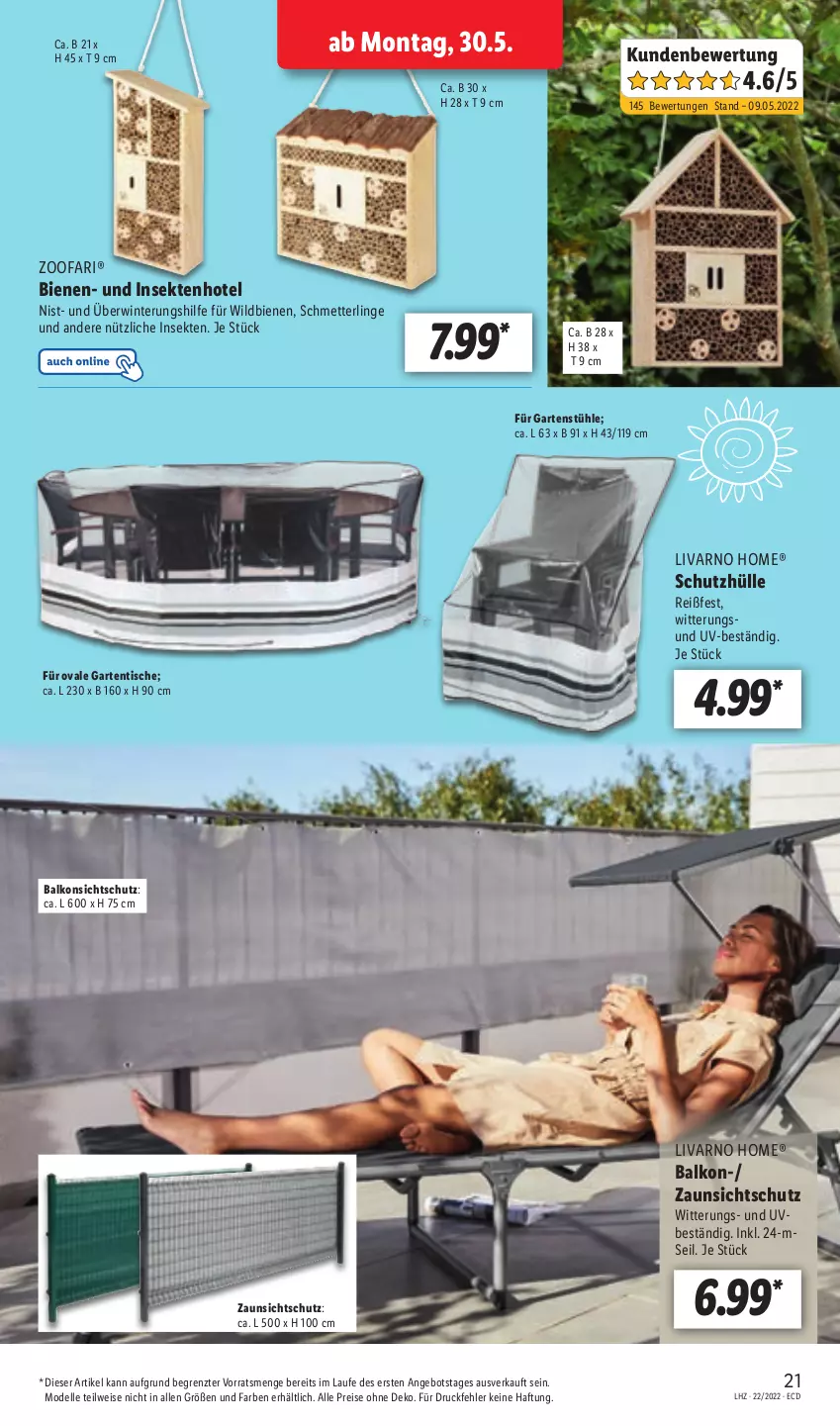 Aktueller Prospekt Lidl - Aktionsprospekt - von 30.05 bis 04.06.2022 - strona 21 - produkty: angebot, dell, eis, elle, Garten, gartentisch, Gartentische, Mett, Mode, reis, Schmetterling, sekt, Ti, tisch, Wild, ZTE