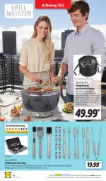 Gazetka promocyjna Lidl - Aktionsprospekt - Gazetka - ważna od 04.06 do 04.06.2022 - strona 18 - produkty: batterie, batterien, besteck, edelstahl, eis, fleisch, gabel, grill, grillrost, grillzange, Holz, holzkohle, holzkohlegrill, koffer, Kohlegrill, mais, Meister, messer, ndk, Pinsel, Reinigung, Schal, Schale, Tasche, Ti, tragetasche, uhr, ventilator
