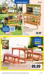 Gazetka promocyjna Lidl - Aktionsprospekt - Gazetka - ważna od 04.06 do 04.06.2022 - strona 23 - produkty: angebot, Bank, dell, eimer, eis, elle, gabel, Garten, Holz, Kinder, Kreide, küche, latte, leine, Mode, regal, reis, sonnenschirm, spielzeug, tablet, tablett, Ti, tisch, wasser, werkzeug, werkzeuge, ZTE