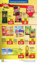 Gazetka promocyjna Lidl - Aktionsprospekt - Gazetka - ważna od 04.06 do 04.06.2022 - strona 34 - produkty: actimel, chips, coppenrath, crunchips, danone, drink, eis, jacobs, jacobs krönung, Käse, kerrygold, langnese, lorenz, lorenz crunchips, ndk, nero, preisvorteil, reis, sahne, Sahnerolle, Schal, Schale, Ti
