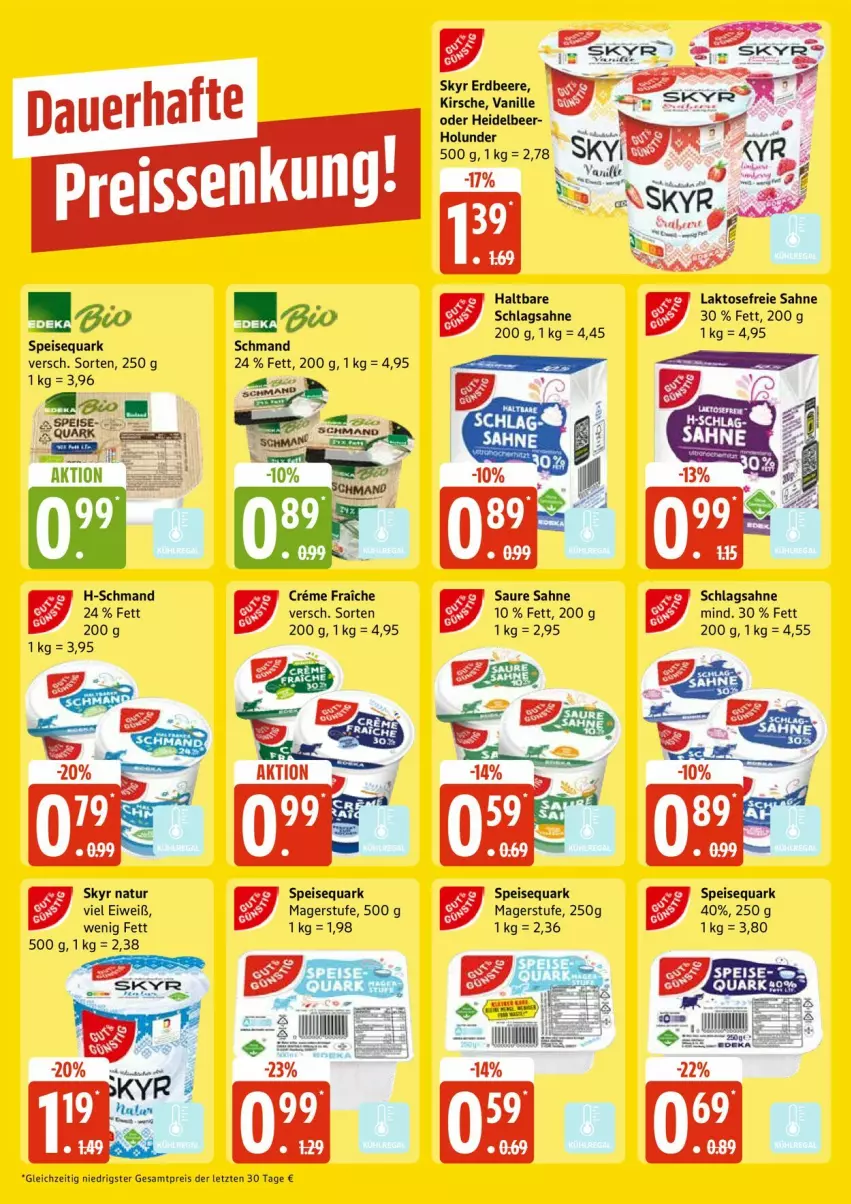 Aktueller Prospekt Edeka - Prospekte - von 17.11 bis 22.11.2025 - strona 14 - produkty: beere, creme, eis, erdbeere, kirsch, kirsche, lion, natur, quark, reis, sahne, schlagsahne, schmand, Skyr, speisequark, Ti, vanille, ZTE