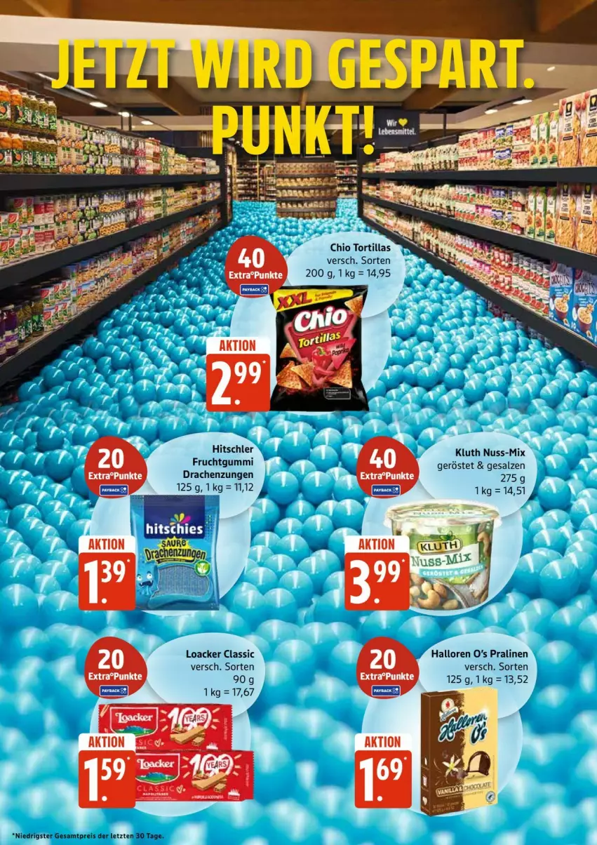 Aktueller Prospekt Edeka - Prospekte - von 17.11 bis 22.11.2025 - strona 24 - produkty: eis, frucht, fruchtgummi, hitschler, nuss, pralinen, reis, salz, Ti, tortilla, tortillas, ZTE