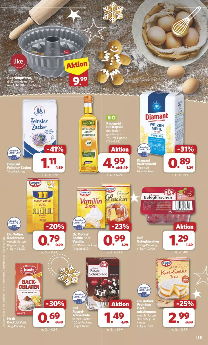 Aktueller Prospekt Combi - Prospekte - von 11.11 bis 16.11.2024 - strona 15 - produkty: bio, butter, gin, mac, Oblaten, rapsöl