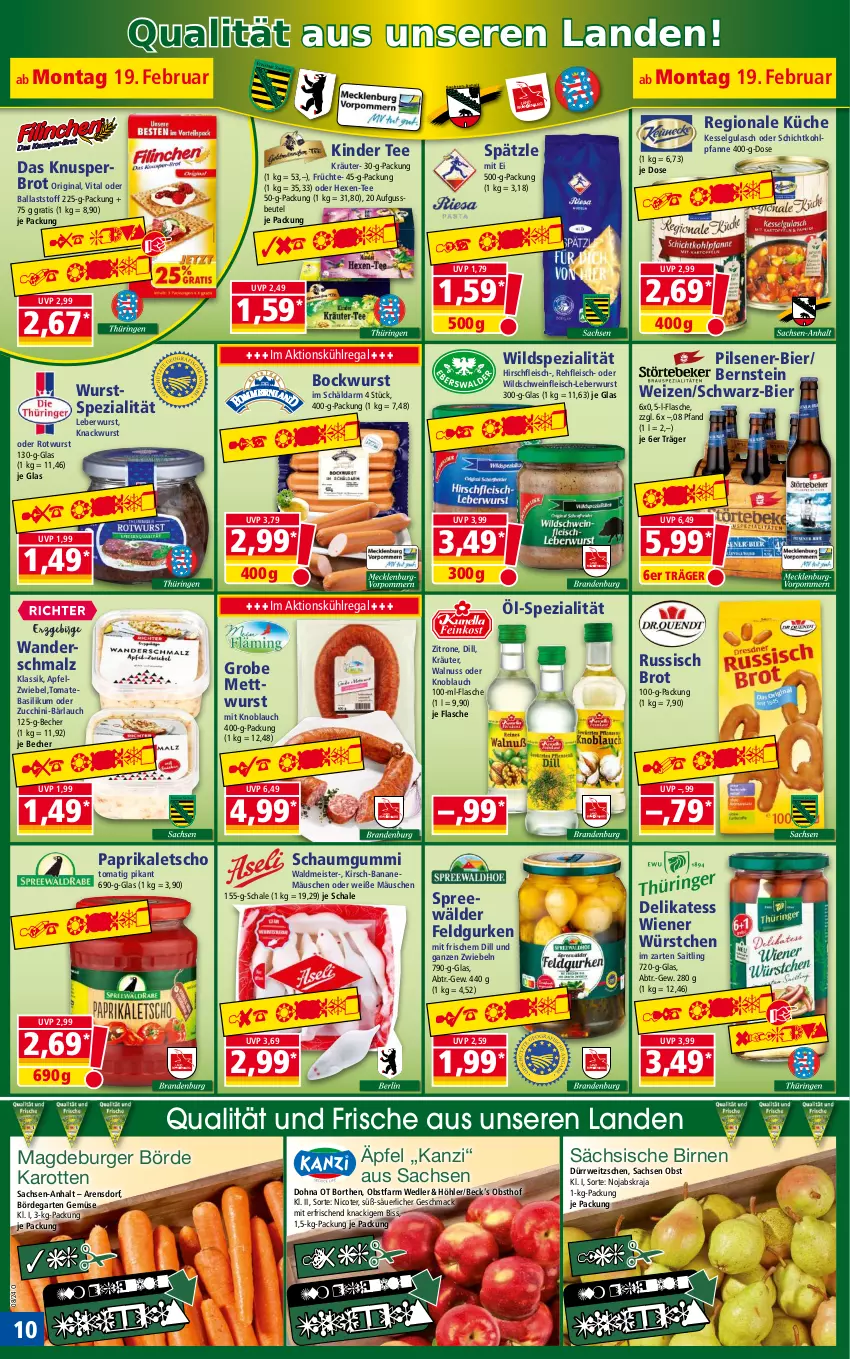 Aktueller Prospekt Norma - Norma - von 19.02 bis 26.02.2024 - strona 10 - produkty: apfel, ball, banane, basilikum, Becher, beutel, bier, Birnen, bockwurst, brot, burger, eis, flasche, fleisch, früchte, Garten, gin, gulasch, gurke, gurken, im zarten saitling, karotten, Kinder, kirsch, knoblauch, kräuter, küche, kühlregal, leberwurst, Letscho, LG, mac, malz, Meister, Mett, mettwurst, mit knoblauch, nuss, obst, paprika, pfanne, pils, pilsener, regal, reis, Rotwurst, russisch brot, rwe, sac, Schal, Schale, Schmalz, schwein, Spezi, spreewälder, tee, Ti, tiefpreis, tomate, vita, waldmeister, walnuss, wein, wiener, wiener würstchen, Wild, Wildschwein, wurst, würstchen, zitrone, zucchini, zwiebel, zwiebeln