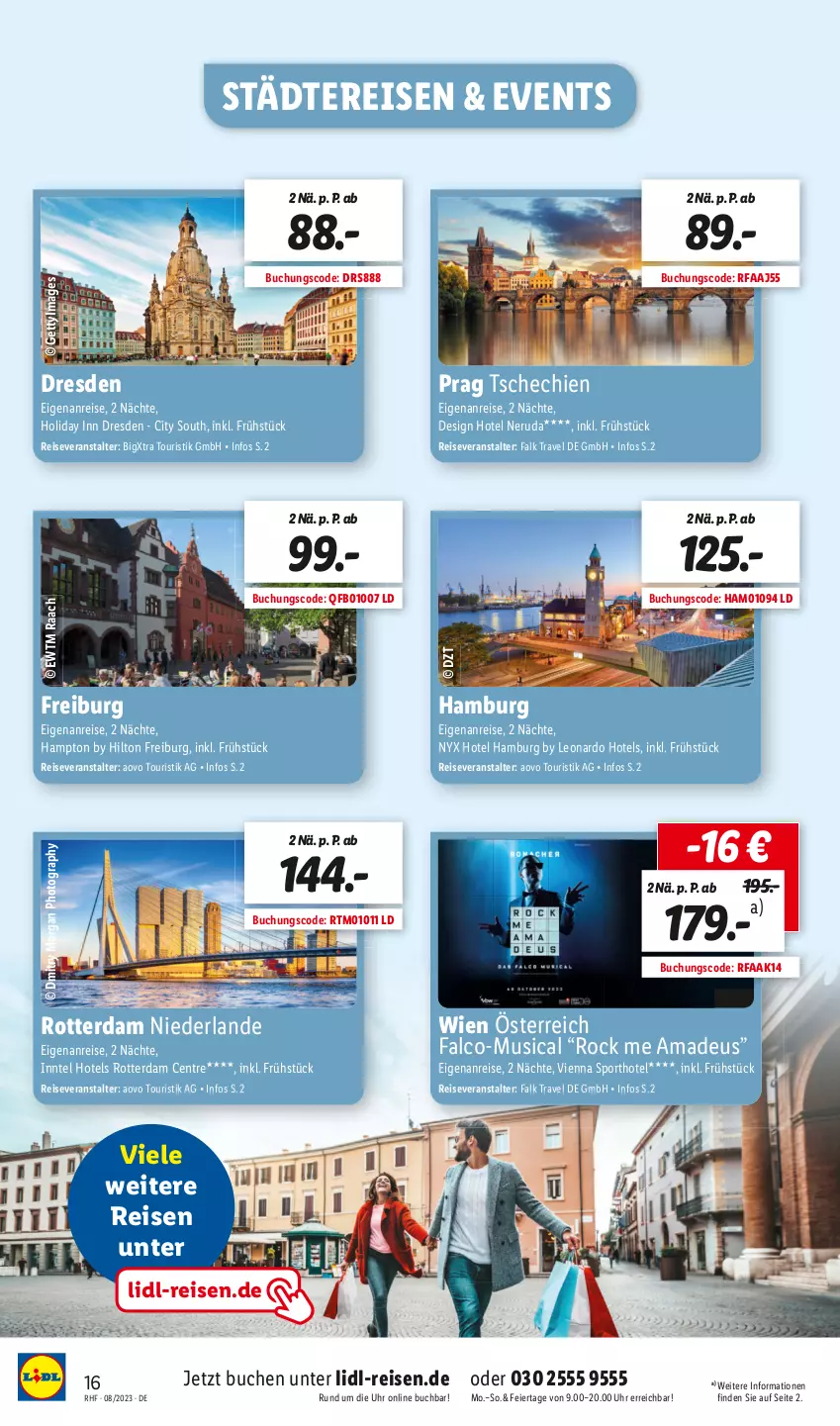 Aktueller Prospekt Lidl - August Reise-Highlights - von 28.07 bis 30.08.2023 - strona 16 - produkty: buch, eier, eis, leonardo, reis, reiseveranstalter, Sport, Ti, uhr