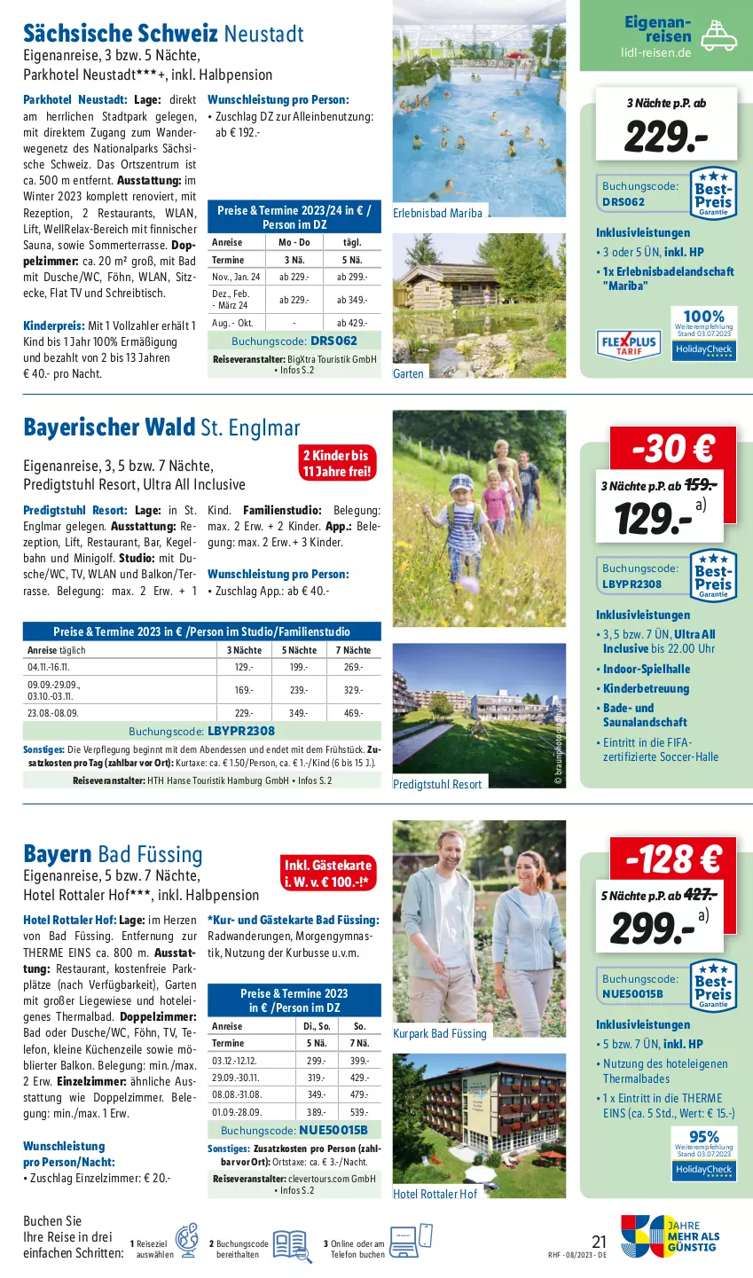 Aktueller Prospekt Lidl - August Reise-Highlights - von 28.07 bis 30.08.2023 - strona 21 - produkty: axe, Bad, braun, buch, dusche, eis, Elan, Garten, gin, HP, inklusivleistungen, Kinder, küche, Küchen, Küchenzeile, kurtaxe, leine, Liege, reis, reiseveranstalter, rel, rezept, rum, schreibtisch, stuhl, telefon, Ti, tisch, uhr