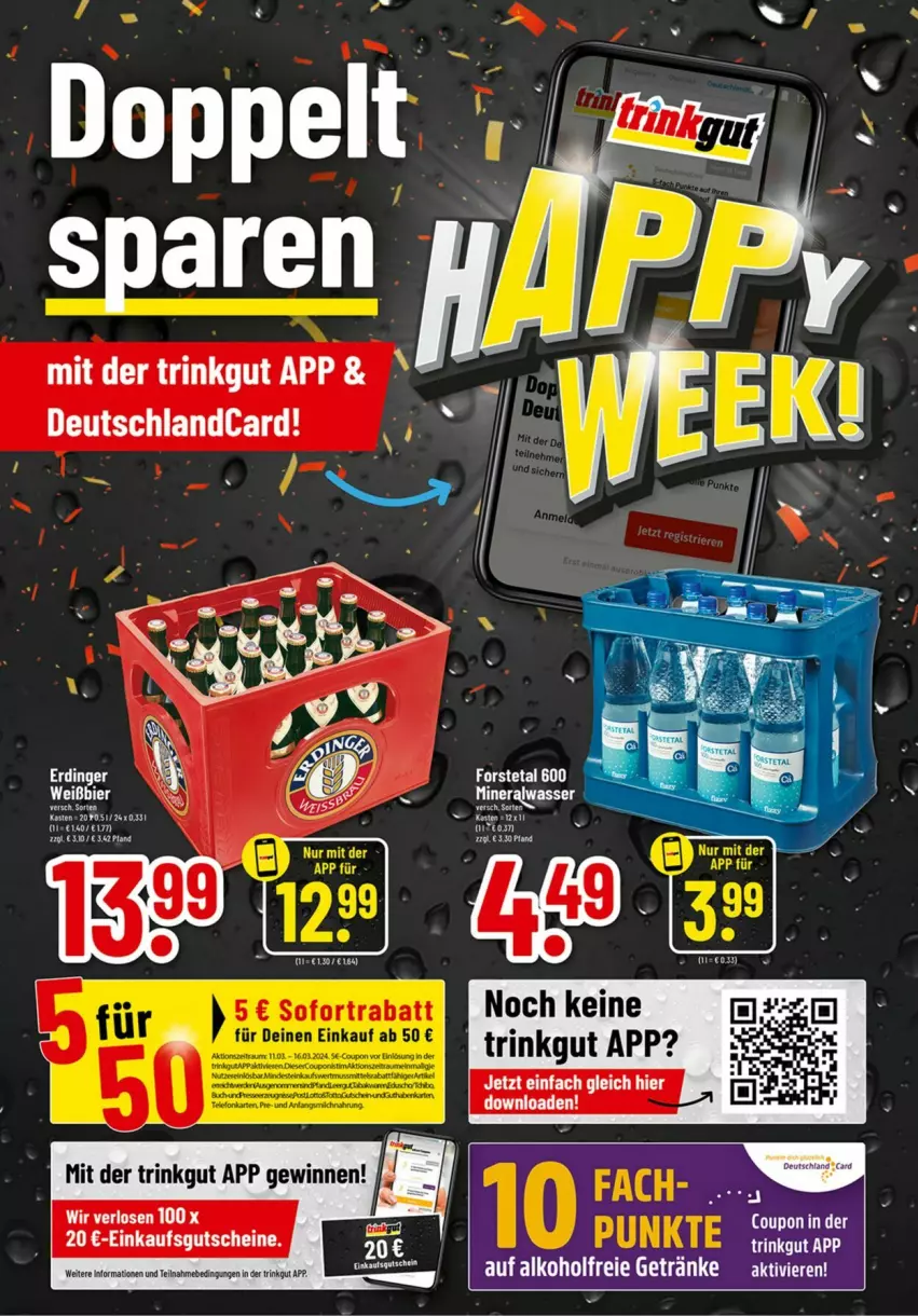 Aktueller Prospekt Trinkgut - Prospekte - von 26.03 bis 30.03.2024 - strona 2 - produkty: coupon, deutschlandcard, erdinger, gutschein, gutscheine, natur