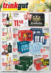 Gazetka promocyjna Trinkgut - Prospekte - Gazetka - ważna od 30.03 do 30.03.2024 - strona 1 - produkty: Alwa, coca-cola, cola, diebels, eis, elle, fanta, flasche, freixenet, Germ, gerolsteine, gerolsteiner, jägermeister, krombache, krombacher, krombacher pils, lillet, Meister, mineralwasser, pils, radler, rheinfels quelle, sprite, steiner, Ti, wasser