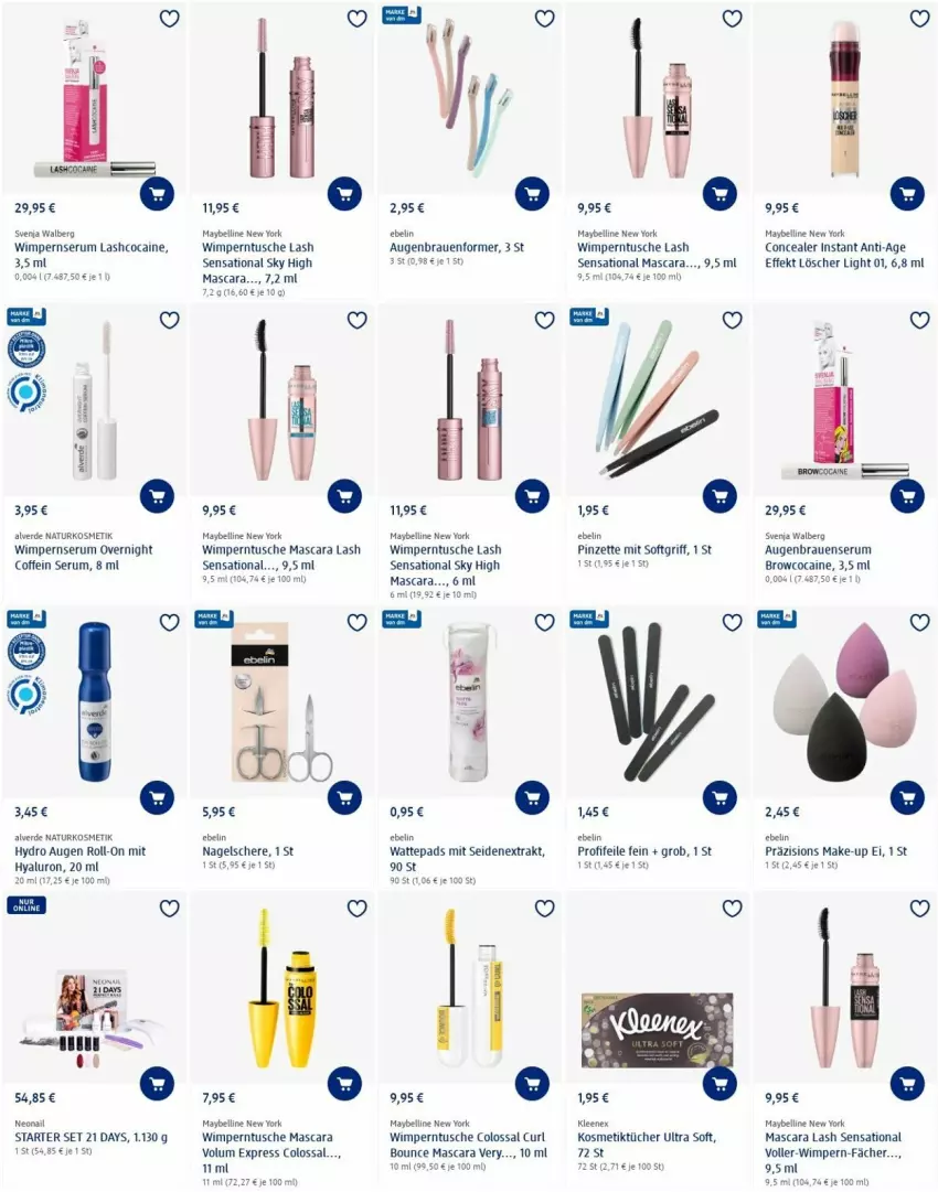 Aktueller Prospekt Dm Drogerie - Prospekte - von 28.04 bis 04.05.2022 - strona 2 - produkty: Alverde, coffein, erde, hyaluron, kosmetik, Kosmetiktücher, Make-up, Mascara, Maybelline, natur, naturkosmetik, Pinzette, roll-on, rum, Schere, Serum, Ti, tücher, wattepads, Yo