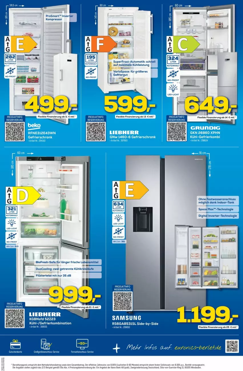 Aktueller Prospekt Euronics - Prospekte - von 04.05 bis 11.05.2022 - strona 9 - produkty: angebot, auto, Bad, Bank, bio, eis, elle, gefrierkombination, kompressor, lebensmittel, liebherr, reis, ring, Samsung, Ti, wasser