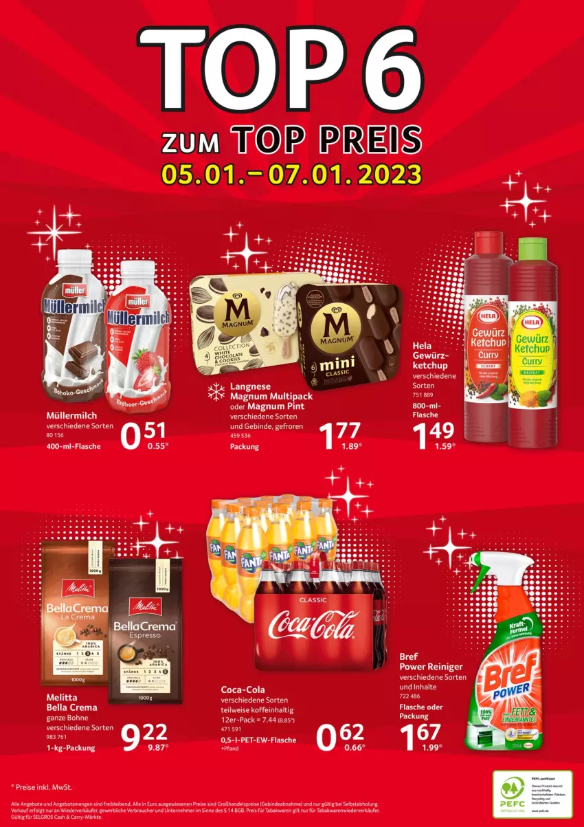 Aktueller Prospekt Selgros - Food - von 02.01 bis 11.01.2023 - strona 24 - produkty: angebot, angebote, bella crema, eis, flasche, gewürz, ketchup, LG, magnum, Rauch, reiniger, reis, Seife, Ti