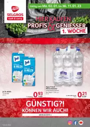 Gazetka promocyjna Selgros - Food - Gazetka - ważna od 11.01 do 11.01.2023 - strona 1 - produkty: Alwa, aqua, elle, milch, mineralwasser, wasser