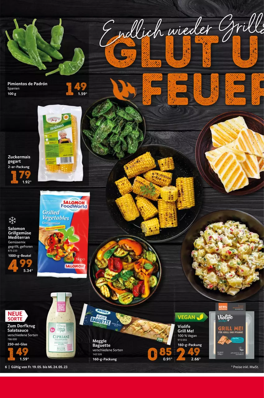 Aktueller Prospekt Selgros - Food - von 19.05 bis 24.05.2023 - strona 6 - produkty: baguette, beutel, eis, grill, mais, reis, salat, salatsauce, salomon, sauce, Ti, zucker, zuckermais, Zum Dorfkrug