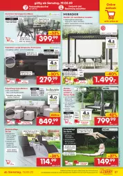 Gazetka promocyjna Netto Marken-Discount - Filial-Angebote - Gazetka - ważna od 26.03 do 26.03.2022 - strona 27 - produkty: angebot, bett, eis, elle, garnitur, Garten, HP, kaffee, kissen, latte, Liege, ndk, pavillon, Rauch, reis, Rückenkissen, rückenlehne, sessel, Sofa, stuhl, Stühl, Ti, tisch, tischplatte, uv-schutz, versandkostenfrei, wasser, ZTE