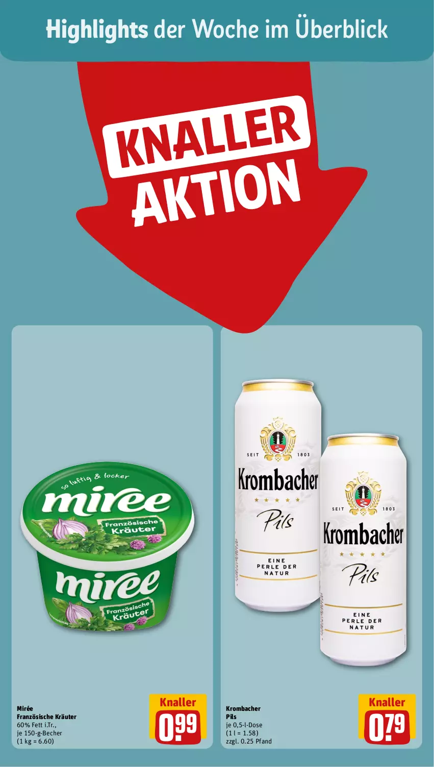 Aktueller Prospekt Rewe - Prospekte - von 07.08 bis 12.08.2023 - strona 2 - produkty: Becher, kräuter, krombache, krombacher, krombacher pils, pils