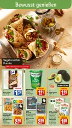 Gazetka promocyjna Rewe - Prospekte - Gazetka - ważna od 12.08 do 12.08.2023 - strona 4 - produkty: andechser natur, avocado, Becher, bio, eis, Falafel, feta, früchte, gin, hafer, jogurt, mac, milch, mozzarella, natur, patros, reis, rel, rewe bio, rezept, rezepte, Ti, tiefpreis, tortilla, tortillas, Vegeta