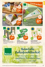 Gazetka promocyjna Tegut - Angebote der Woche - Gazetka - ważna od 26.03 do 26.03.2022 - strona 13 - produkty: andechser natur, angebot, angebote, auer, Bau, Bauer, Becher, Bergkäse, bio, Bio-Käse, bioland, brie, burger, cambozola, dekoration, emmentaler, ente, frischkäse, frischkäsezubereitung, frucht, gouda, hartkäse, Heu, heumilch, Käse, kräuter, lebensmittel, milch, natur, oder kräuter, rouge, rougette, schnittkäse, Ti, tisch, weichkäse