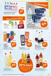 Gazetka promocyjna Tegut - Angebote der Woche - Gazetka - ważna od 26.03 do 26.03.2022 - strona 21 - produkty: adelholzener, alkohol, alkoholfreie getränke, Alwa, bio, buch, drink, eis, eistee, energy drink, flasche, frucht, getränk, getränke, granini, granini die limo, Holz, ingwer, limo, mineralwasser, natur, Nektar, Rauch, red bull, reis, RhönSprudel, säfte, Sprudel, tee, Ti, volvic, wasser, zitrone