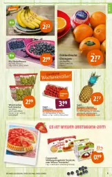 Gazetka promocyjna Tegut - Angebote der Woche - Gazetka - ważna od 26.03 do 26.03.2022 - strona 5 - produkty: ananas, angebot, angebote, banane, bananen, Bau, beere, beeren, beutel, bio, bio-bananen, coppenrath, dekoration, eis, erdbeere, erdbeeren, esprit, frucht, früchte, heidelbeere, heidelbeeren, obst, orange, orangen, reis, Schal, Schale, Spritzgebäck, Ti, torte, trauben, wein, wiener