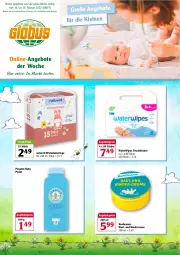 Gazetka promocyjna Globus - Prospekte - Gazetka - ważna od 19.02 do 19.02.2022 - strona 1 - produkty: angebot, angebote, angebotspreis, creme, eis, feuchttücher, Kaufmanns, Kinder, leine, penaten, reis, Ti, tiefst-preis, tücher, WICK, Wickelunterlage