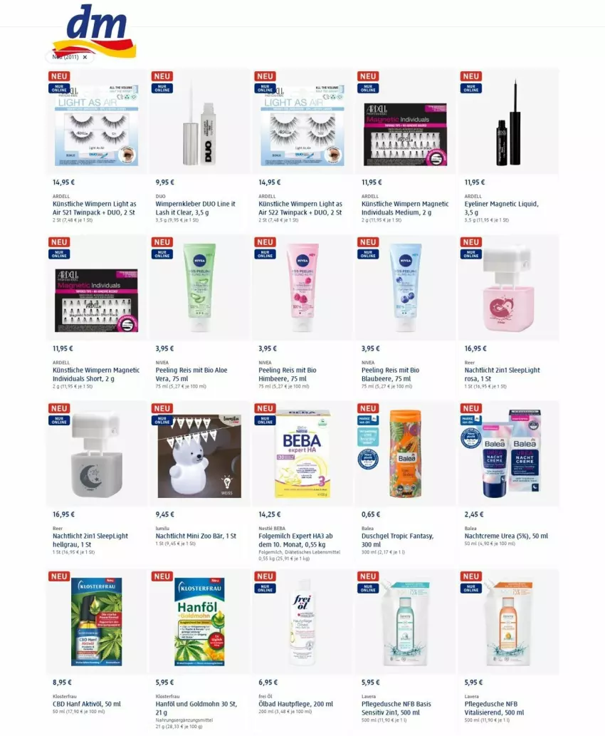 Aktueller Prospekt Dm Drogerie - Prospekte - von 17.03 bis 23.03.2022 - strona 13 - produkty: aloe vera, Bad, Beba, beere, bio, Blaubeer, blaubeere, creme, dell, dusche, duschgel, eis, Eyeliner, fanta, folgemilch, Hautpflege, himbeer, himbeere, kleber, lavera, lebensmittel, LG, milch, nachtcreme, Nachtlicht, nivea, Peeling, pflegedusche, reis, Ti, tisch, vita, vitalis