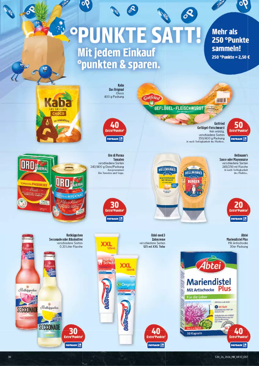 Aktueller Prospekt Marktkauf - Prospekt - von 21.06 bis 27.06.2026 - strona 30 - produkty: Abtei, alkohol, asti, bio, creme, ecco, eis, flasche, fleisch, fleischwurst, Geflügel, Geflügel-Fleischwurst, gin, gutfried, mayonnaise, Odol, oro di parma, rotkäppchen, sauce, Sugo, Ti, tisch, tomate, tomaten, wurst, Yo, zahncreme