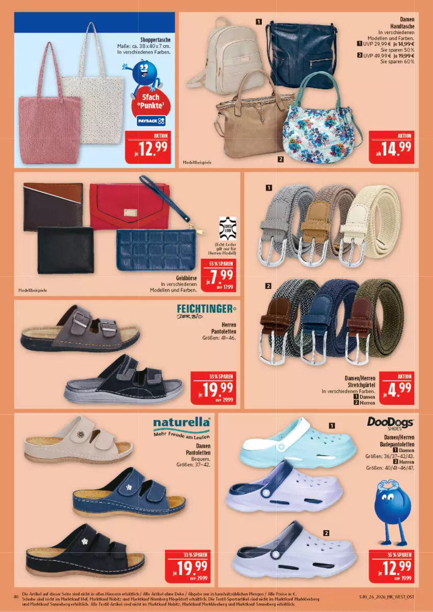 Aktueller Prospekt Marktkauf - Prospekt - von 21.06 bis 27.06.2026 - strona 40 - produkty: Bad, bio, dell, eis, elle, Handtasche, herren-mode, Laufen, Mode, natur, Naturella, pantolette, pantoletten, reis, rel, schuhe, Spiele, Sport, Tasche, Ti