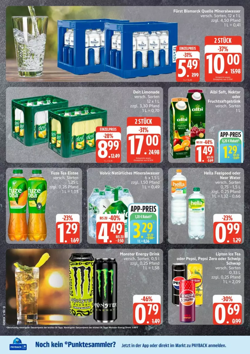 Aktueller Prospekt Edeka - Prospekte - von 11.05 bis 16.05.2026 - strona 21 - produkty: drink, eis, energy drink, monster, Monster Energy, payback, reis, tesa, Ti, ZTE