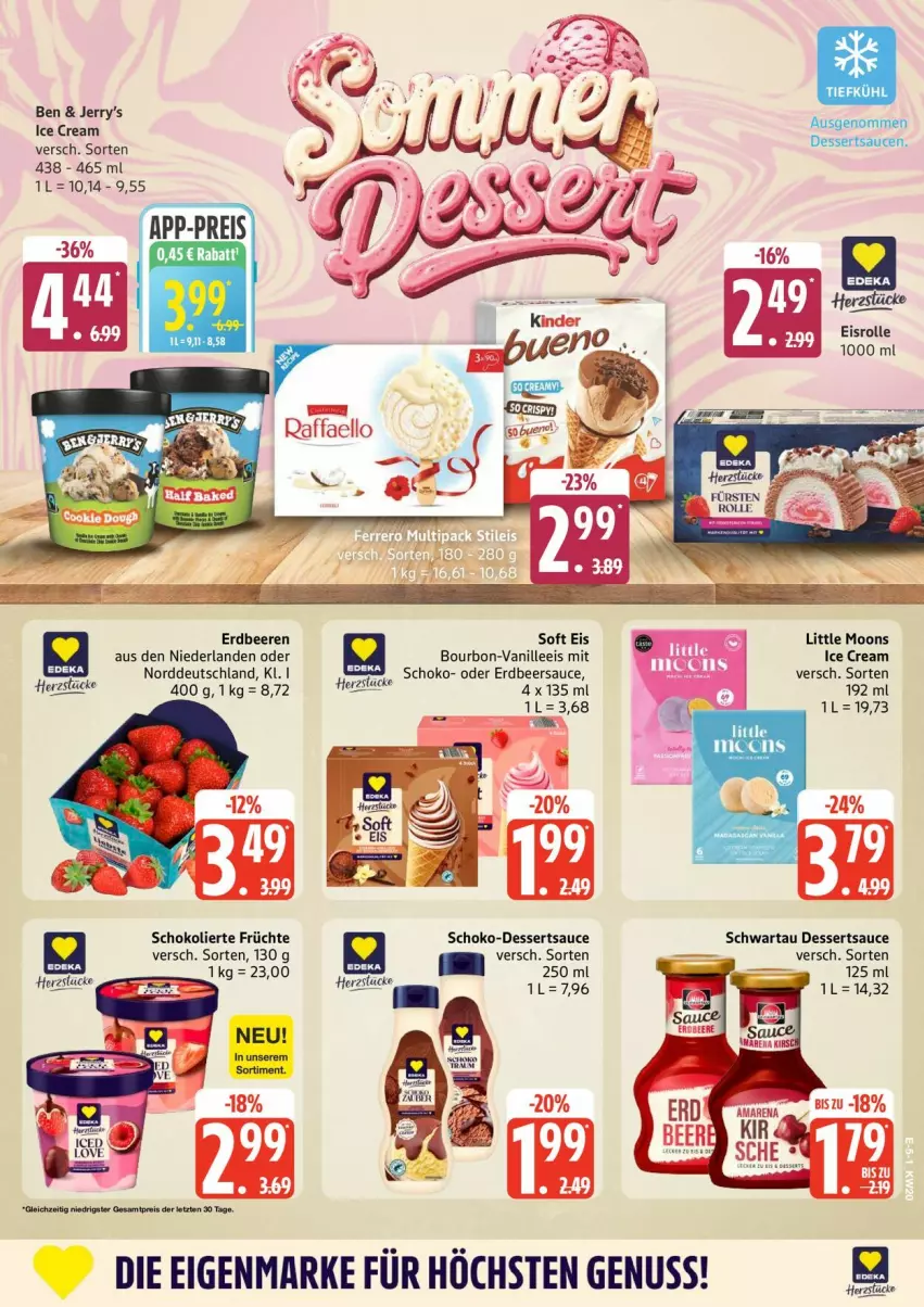 Aktueller Prospekt Edeka - Prospekte - von 11.05 bis 16.05.2026 - strona 7 - produkty: beere, beeren, bourbon, dessert, desserts, dessertsauce, eis, erdbeere, erdbeeren, früchte, nuss, sauce, saucen, schoko, Schwartau, Ti, vanille