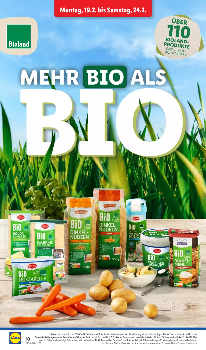 Aktueller Prospekt Lidl - Aktionsprospekt - von 19.02 bis 24.02.2024 - strona 12 - produkty: bio, bioland, Brei, eis, gewinnspiel, Kinder, reis, Schal, Schale, Ti, Tüte