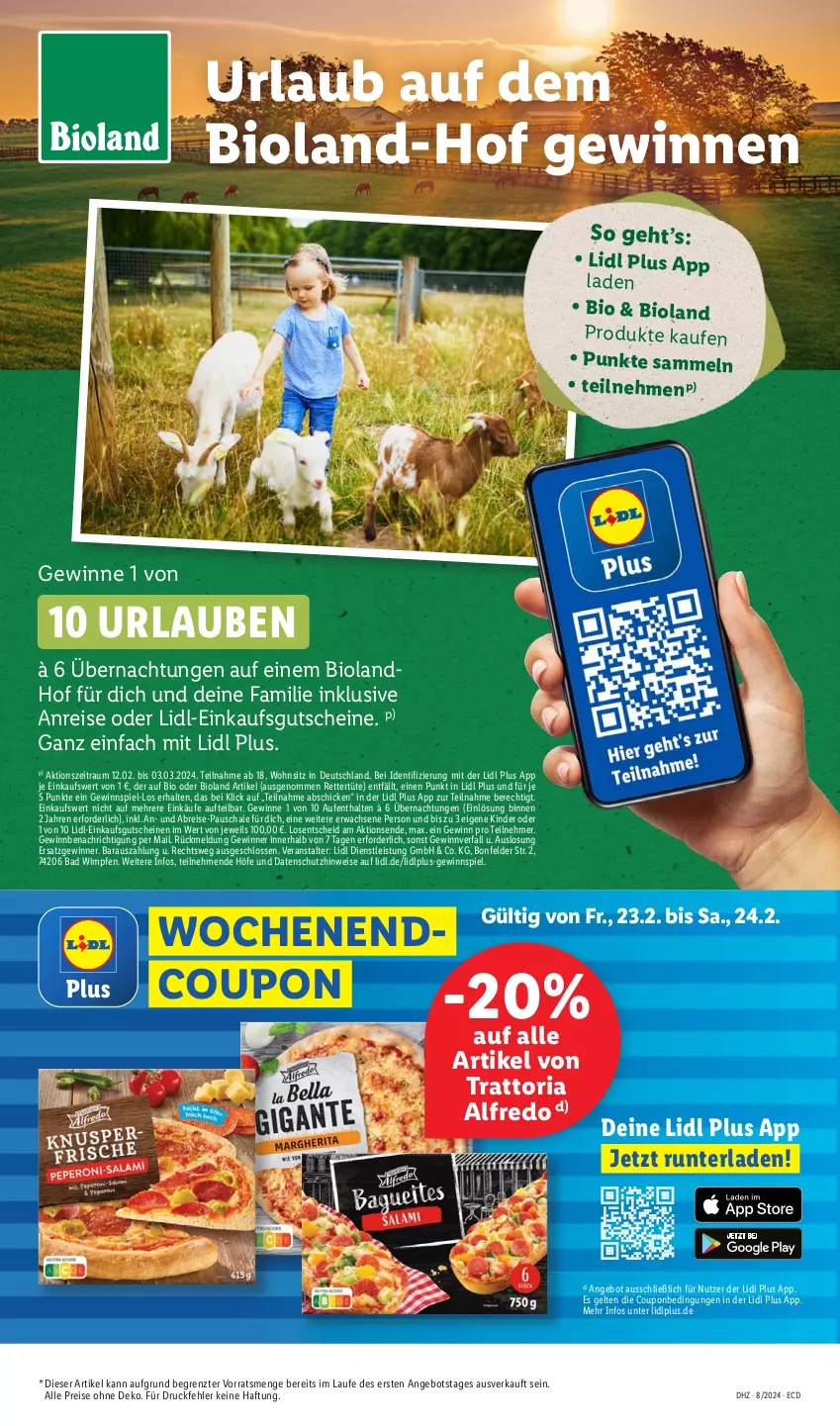 Aktueller Prospekt Lidl - Aktionsprospekt - von 19.02 bis 24.02.2024 - strona 7 - produkty: angebot, Bad, bio, bioland, Brei, coupon, eis, gewinnspiel, gutschein, gutscheine, Kinder, reis, Ria, Schal, Schale, Ti, Tüte, ZTE