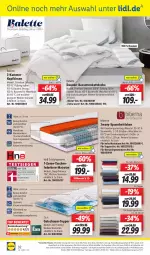 Gazetka promocyjna Lidl - Aktionsprospekt - Gazetka - ważna od 24.02 do 24.02.2024 - strona 44 - produkty: angebot, angebote, Bau, baumwolle, bett, decke, dell, eis, elle, Ergee, federkern, federkernmatratze, kernmatratze, kissen, kopfkissen, Liege, mab, matratze, matratzen, Mode, ndk, reis, rel, Ria, ring, Schal, Schale, spannbettlaken, Tasche, taschen, taschenfederkern-matratze, telefon, Ti, topper, Trockner, uhr, wolle