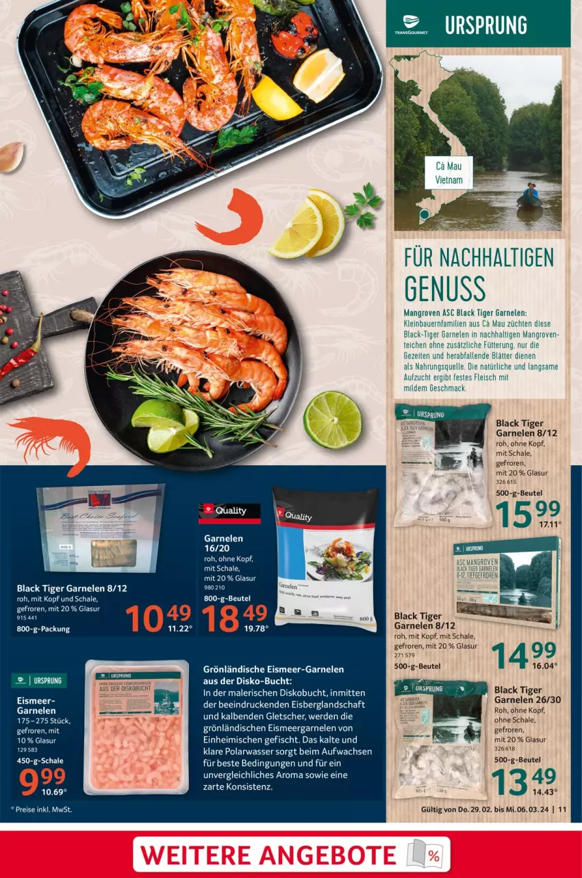 Aktueller Prospekt Selgros - Food - von 29.02 bis 06.03.2024 - strona 11 - produkty: acer, auer, Bau, Bauer, beutel, buch, eis, elle, erde, fisch, fleisch, garnelen, lack, mac, nuss, Schal, Schale, Ti, wasser