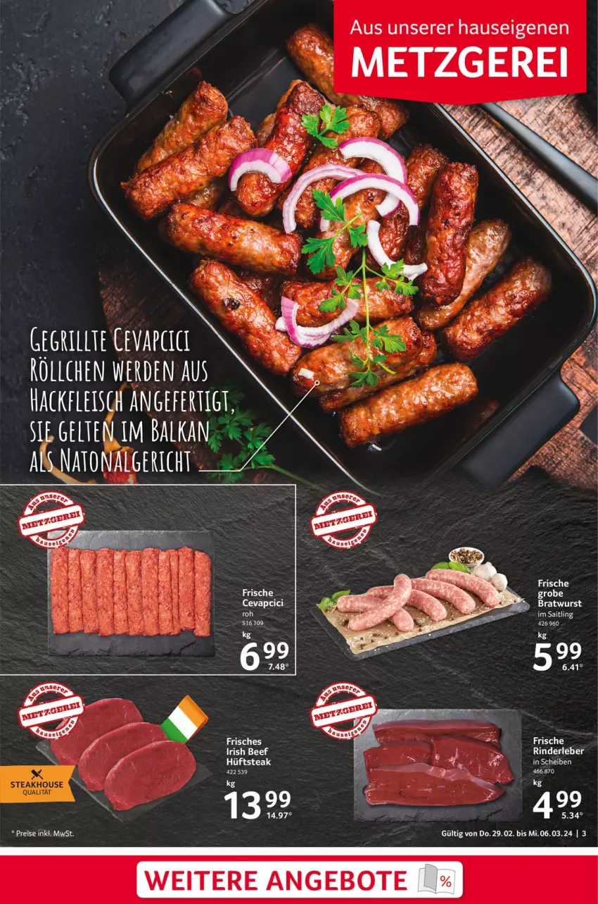 Aktueller Prospekt Selgros - Food - von 29.02 bis 06.03.2024 - strona 3 - produkty: angebot, angebote, beef, bratwurst, Ti, wurst