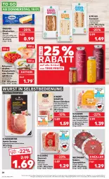 Gazetka promocyjna Kaufland - Prospekt - Gazetka - ważna od 24.01 do 24.01.2024 - strona 24 - produkty: angebot, apfel, aufschnitt, bacon, Bau, eis, exquisa, fleisch, frischkäse, geback, Geflügel, grana, granatapfel, granatapfelkerne, jamón serrano, Käse, käsekuchen, kokos, kokosnuss, kuchen, latte, nuss, pastete, Pomelo, pute, Rana, reifen, rohschinken, saft, salami, sandwich, Schal, Schale, schinken, schnitten, schwein, schweine, schweinefleisch, serrano, snack, Speck, Spezi, Ti, true fruits, wein, weine, wiltmann, wurst, wurst in selbstbedienung, ZTE