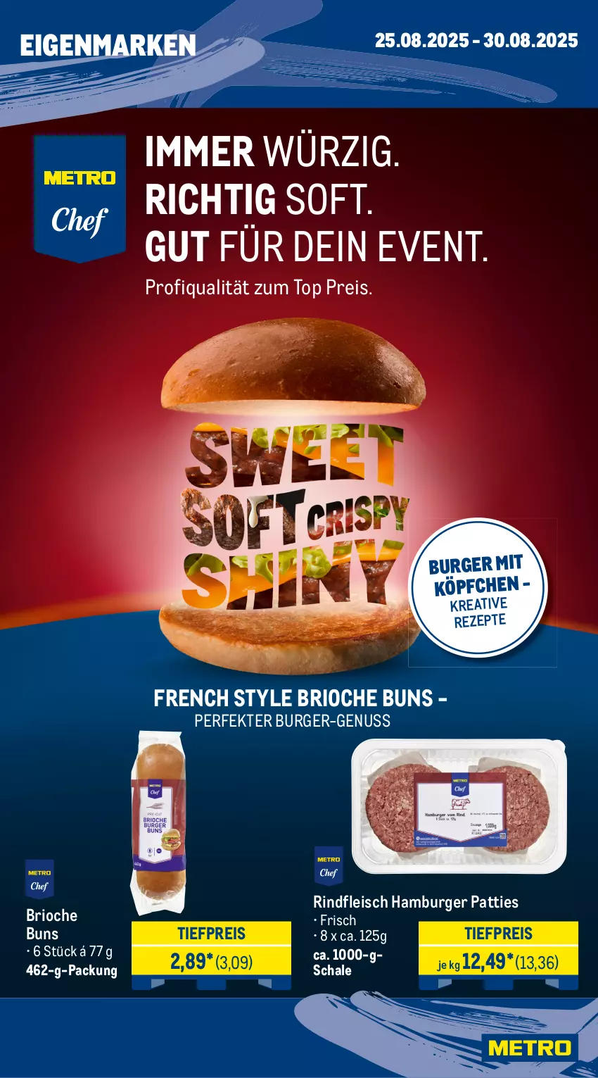 Aktueller Prospekt Metro - Wochen-Angebote - von 25.08 bis 30.08.2025 - strona 13 - produkty: angebot, auer, barilla, beutel, burger, chips, crunchips, eis, fleisch, gin, gurke, gurken, hamburger, Konserven, lorenz, lorenz crunchips, nuss, olive, oliven, olivenöl, pasta, reis, rezept, rezepte, rind, rindfleisch, salat, salate, Schal, Schale, Ti, tiefpreis