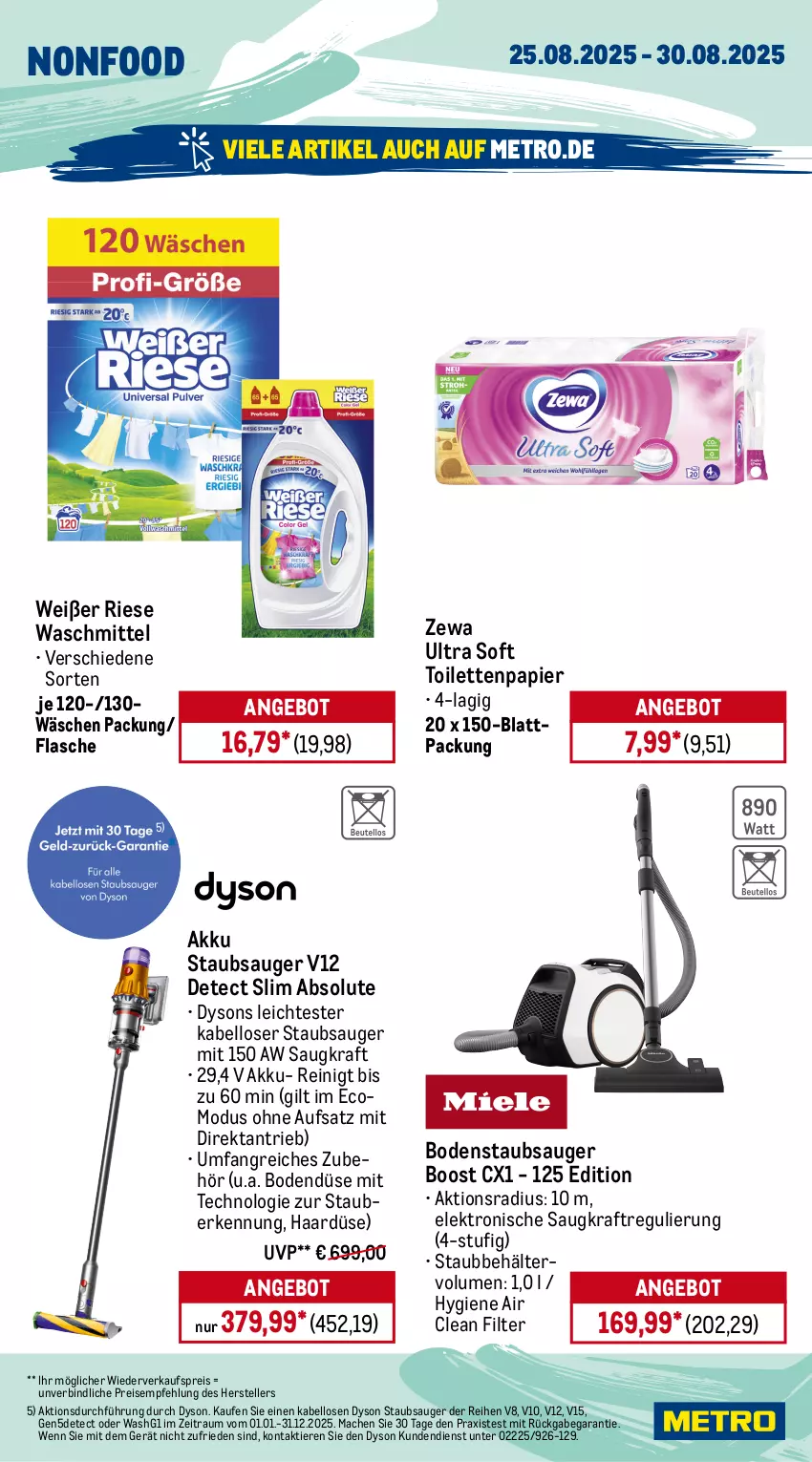 Aktueller Prospekt Metro - Wochen-Angebote - von 25.08 bis 30.08.2025 - strona 18 - produkty: Absolut Vodka, akku, ananas, angebot, Behälter, bodenstaubsauger, chardonnay, Dyson, eis, Elektro, elle, flasche, frucht, früchte, früchten, gallo, gallo family, getränk, getränke, grand sud, honig, kraft, mac, Metro, Palette, papier, pfirsich, reis, rotkäppchen, sekt, staubsauger, teller, Ti, Tiere, tisch, toilettenpapier, vanille, vodka, waschmittel, zewa