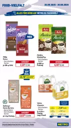 Gazetka promocyjna Metro - Wochen-Angebote - Gazetka - ważna od 30.08 do 30.08.2025 - strona 15 - produkty: amaro, angebot, bohne, bügel, bügelflasche, burger, coupon, dallmayr, drink, energy drink, flasche, flensburger, getränk, getränke, kaffee, limo, melitta, Metro, milka, Palette, pils, pilsener, rama, ramazzott, ramazzotti, red bull, röstkaffee, Spaten, Ti, vita, volvic, zott