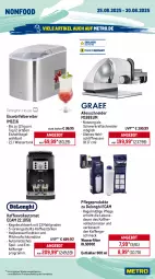 Gazetka promocyjna Metro - Wochen-Angebote - Gazetka - ważna od 30.08 do 30.08.2025 - strona 21 - produkty: angebot, auer, auto, delonghi, eis, eiswürfel, eiswürfelbereiter, elle, entkalker, fritteuse, geback, kaffee, kaffeevollautomat, kaffeevollautomaten, kraft, latte, LG, mac, messer, Metro, milch, reis, suppe, suppen, teller, Ti, timer, tisch, tomate, tomaten, topf, vollautomaten, Waffeleisen, wasser, wasserfilter, wassertank, würfel