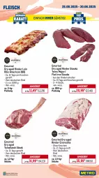 Gazetka promocyjna Metro - Wochen-Angebote - Gazetka - ważna od 30.08 do 30.08.2025 - strona 4 - produkty: Abtei, angebot, angebote, aqua, eis, entrecôte, filet, fisch, fleisch, frischfisch, garnelen, Heilbuttfilet, lachs, lachsfilet, lack, Metro, reis, rind, rinder, Schal, Schale, seelachsfilet, steak, steaks, teppich, Ti, tiefpreis, Wild