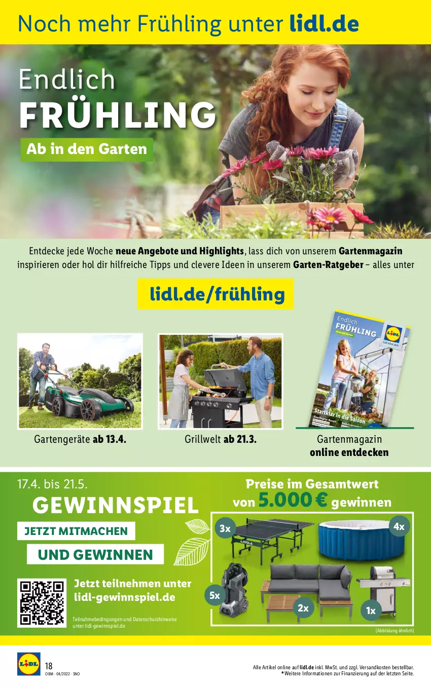 Aktueller Prospekt Lidl - Aktuelle Onlineshop-Highlights - von 01.04 bis 30.04.2022 - strona 18 - produkty: angebot, angebote, decke, eis, Garten, gewinnspiel, grill, mac, magazin, ndk, reis, Ti, ZTE