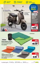 Gazetka promocyjna Lidl - Aktuelle Onlineshop-Highlights - Gazetka - ważna od 30.04 do 30.04.2022 - strona 43 - produkty: akku, auer, bosch, crivit, korb, Liege, Motorroller, ndk, Roller, sac, schlafsack, Tasche, taschen, Ti, tisch