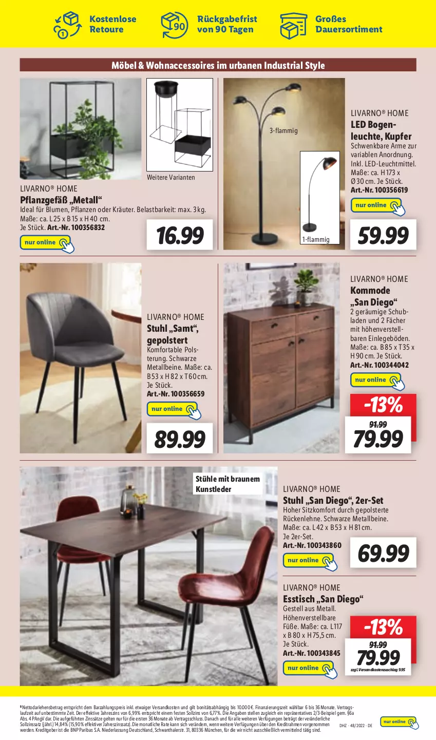 Aktueller Prospekt Lidl - Aktionsprospekt - von 28.11 bis 03.12.2022 - strona 55 - produkty: ACC, accessoires, auer, blume, blumen, braun, eis, elle, erde, esstisch, kommode, kräuter, lamm, Leuchte, leuchtmittel, möbel, Mode, ndk, oder kräuter, pflanze, pflanzen, reis, Ria, rückenlehne, schubladen, Stühl, stuhl, Ti, tisch