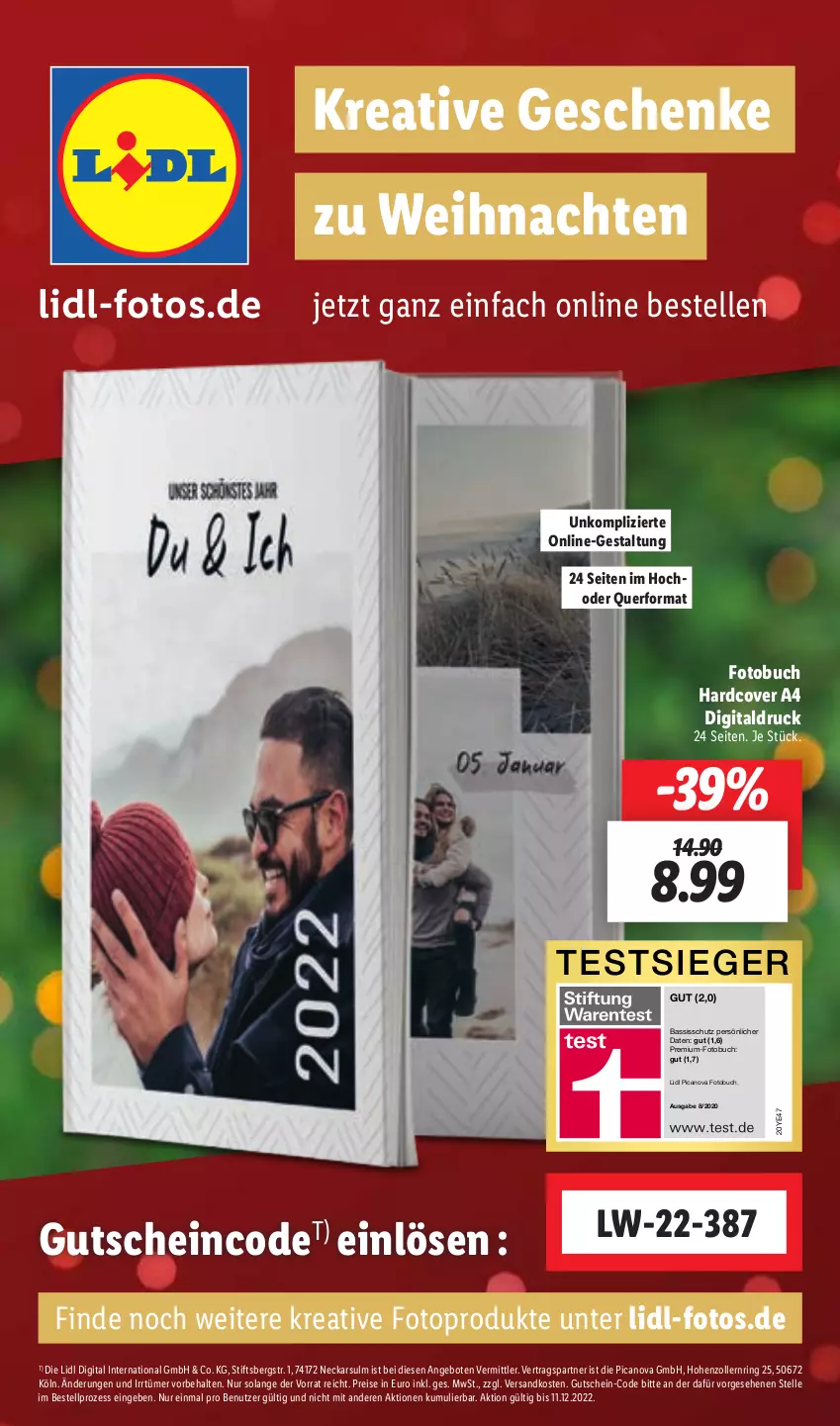 Aktueller Prospekt Lidl - Aktionsprospekt - von 28.11 bis 03.12.2022 - strona 59 - produkty: angebot, angebote, buch, eis, elle, Fotobuch, gutschein, ndk, reis, ring, Ti, weihnachten