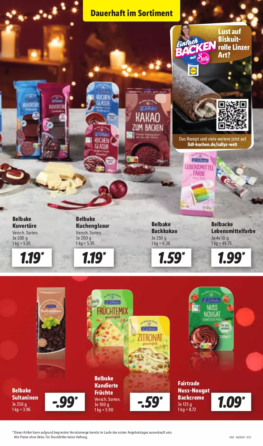 Aktueller Prospekt Lidl - Aktionsprospekt - von 28.11 bis 03.12.2022 - strona 61 - produkty: angebot, auer, creme, eis, früchte, kakao, kuchen, lebensmittel, Lebensmittelfarbe, nuss, reis, rezept, Ti, ZTE