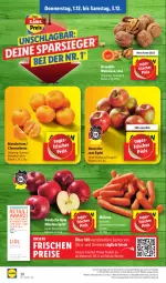 Gazetka promocyjna Lidl - Aktionsprospekt - Gazetka - ważna od 03.12 do 03.12.2022 - strona 38 - produkty: clementinen, discount, eis, ente, mandarine, mandarinen, möhren, obst, Obst und Gemüse, preisvorteil, reis, Ti, und gemüse