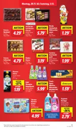 Gazetka promocyjna Lidl - Aktionsprospekt - Gazetka - ważna od 03.12 do 03.12.2022 - strona 9 - produkty: angebot, Cars, Edelmarzipan, eis, eistee, elle, ferrero, Floralys, Guhl, Kinder, kinder bueno, kinder schokolade, küche, Küchen, marzipan, pfanne, Pfanner, Rauch, reiniger, reis, rwe, sagrotan, schoko, schokolade, shampoo, tee, teller, Ti, tücher, ZTE