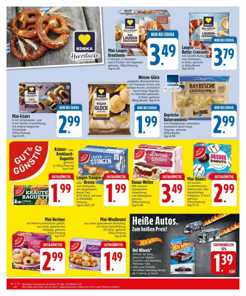 Aktueller Prospekt Edeka - Prospekte - von 17.03 bis 22.03.2025 - strona 12 - produkty: auto, berliner, beutel, brandt, brezel, brötchen, butter, creme, Donut, donuts, eis, elle, frucht, geback, gin, Hefe, Kaiser, Kaisersemmel, kakao, konfitüre, LG, reis, rum, saft, sahne, salz, schlagsahne, schoko, schokolade, schokoladen, Semmel, Ti, tisch, vanille, weizenbrötchen, Windbeutel, zucker