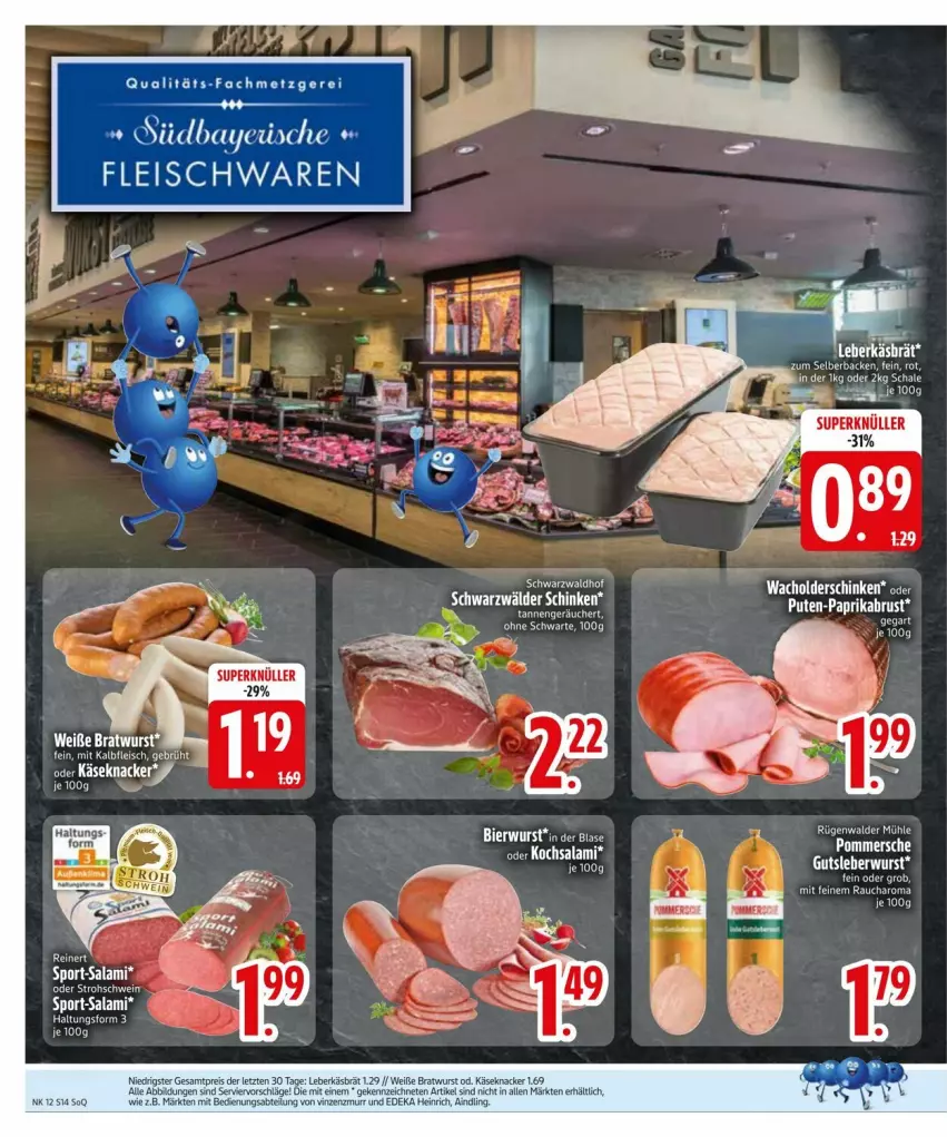 Aktueller Prospekt Edeka - Prospekte - von 17.03 bis 22.03.2025 - strona 14 - produkty: Abtei, bratwurst, deit, deka, eier, eis, fleisch, fleischwaren, Käse, knacker, leberkäs, Pommersche, Rauch, reinert, reis, schinken, schwarzwälder schinken, Ti, wurst, ZTE