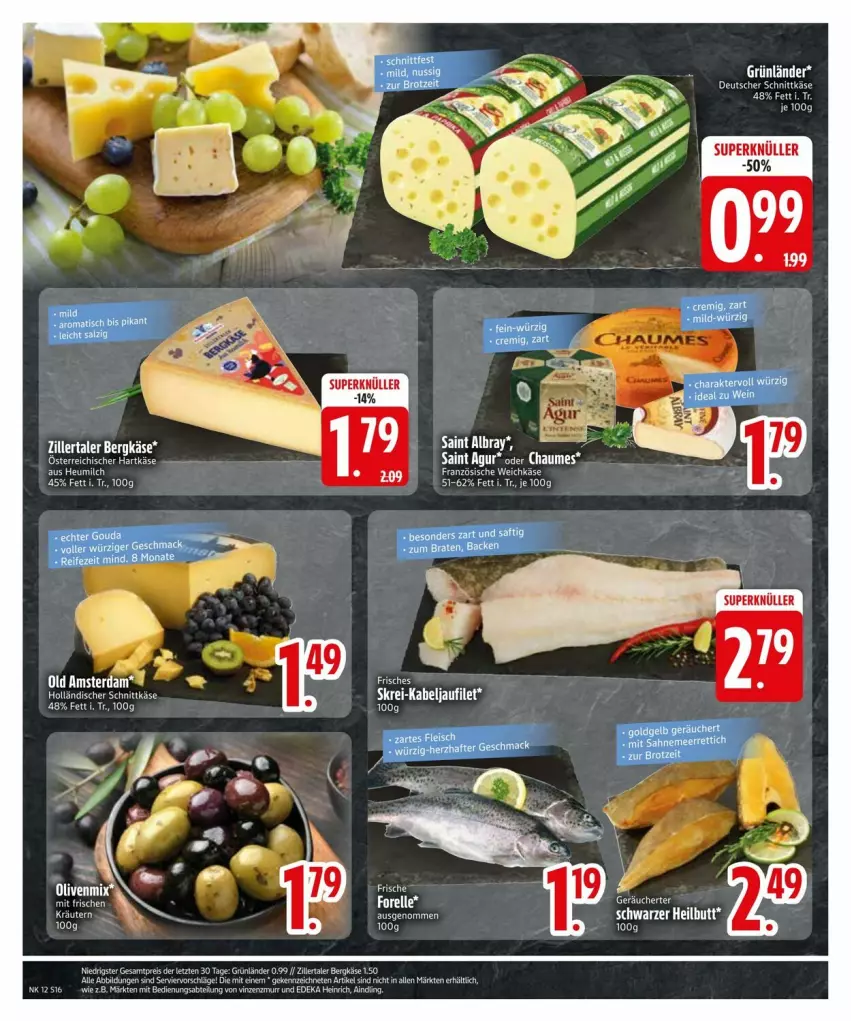 Aktueller Prospekt Edeka - Prospekte - von 17.03 bis 22.03.2025 - strona 16 - produkty: Bergkäse, eis, grünländer, hartkäse, holländischer schnittkäse, Käse, Old Amsterdam, olive, oliven, reis, schnittkäse, Ti, weichkäse, ZTE